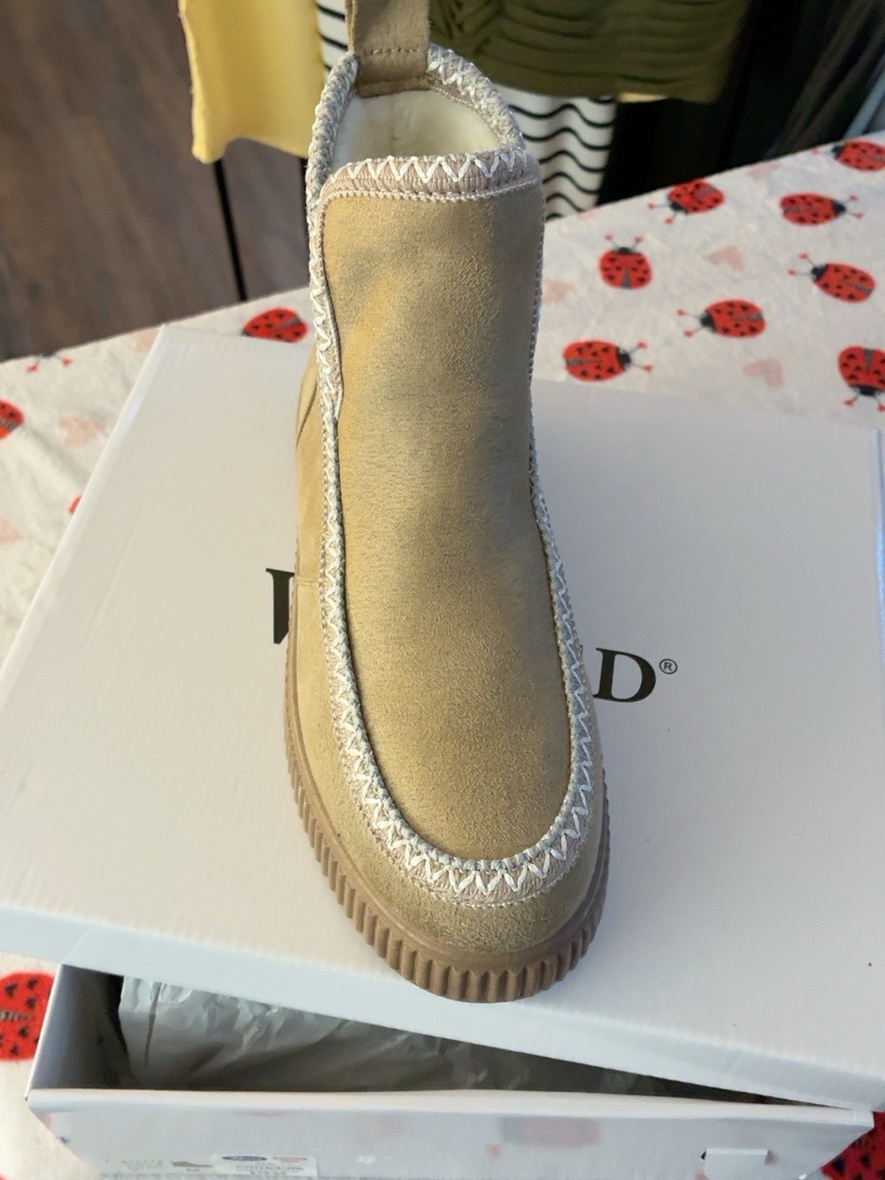 NWT Wanted Kallie Women’s Platform Ankle Boots Natural Tan